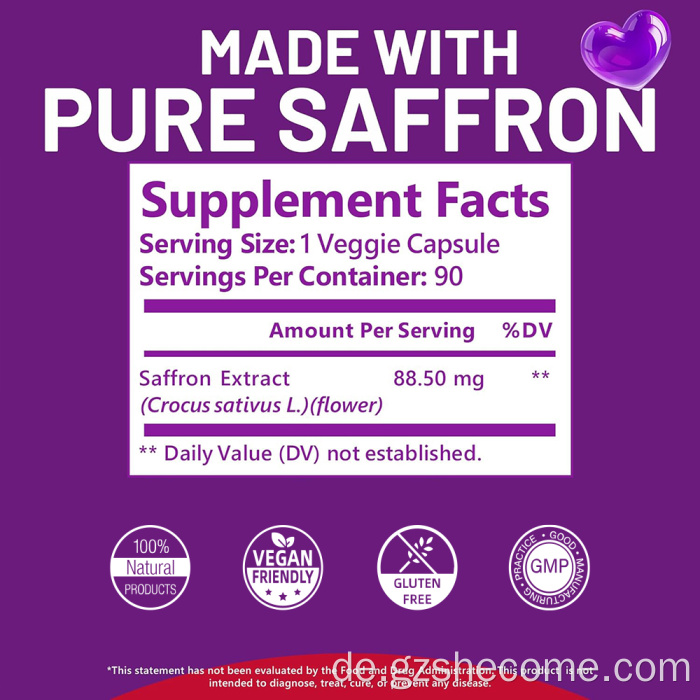 Shecome Safran Pure Extract Kapseln Mood Energy Vision